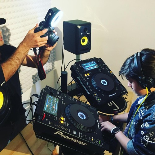 Kid DJing